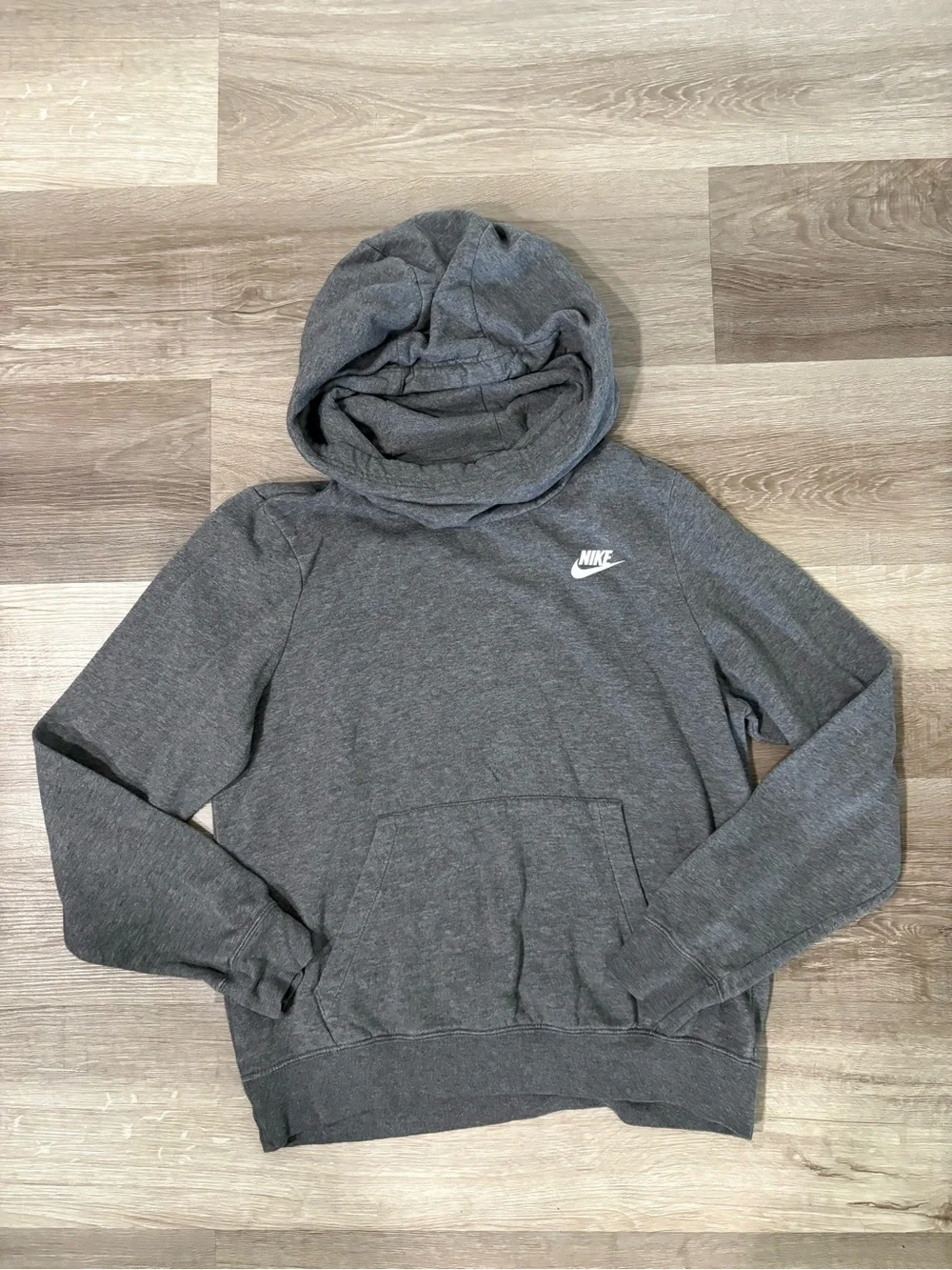 Nike kids Gray Pullover Hoodie Sweatshirt